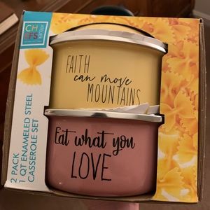 Chefs Atelier 1 Qt Enamel 2 piece Set